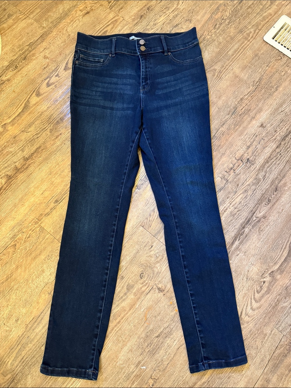 New York & Company Dark Blue Straight Leg Jeans